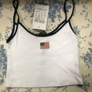 Brandy Melville Flag Shirt